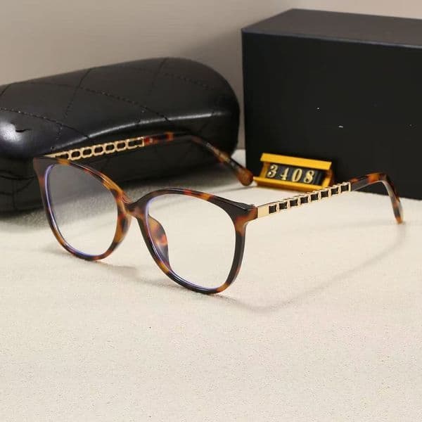 designer sunglasses channels Glasses Frame 3408 Black Frame Plain Glasses for Women Blogger Anti-Blue Radiation Outdoor Street Shooting Glasses cc sunglasses