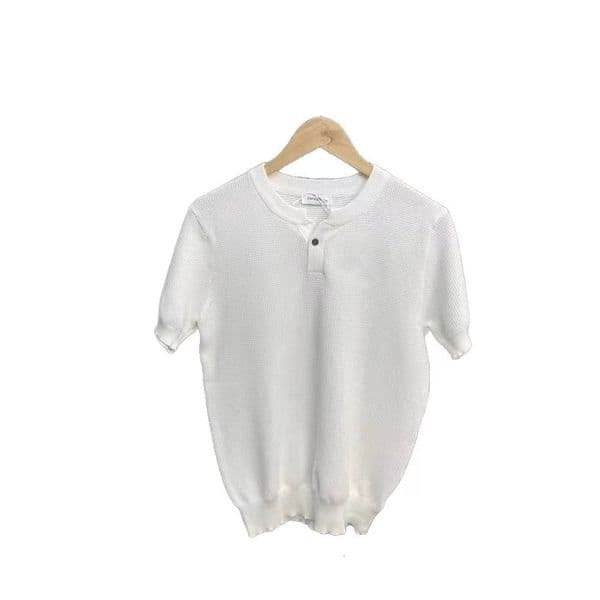 Summer New Luxury Casual Men's Clothing S Polo Base Shirts Designer Hoodie Men's Henry Collar Designer T-shirt Knitted Ice Silk Shortsleeve Shirts