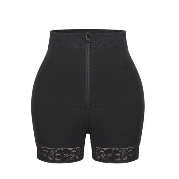 Hip Lifting Shapewear Tummy Control Shorts for Women High Waisted Body Shaper Waist Corset Cincher with Hook Zipper Closure Postpartum Abdominal Tightening