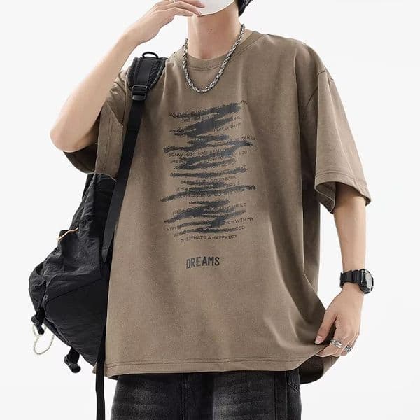 Summer New Teen Trendy Men's Clothing American Retro Heavyweight Designer Hoodie Short Sleeve Polo Designer T-shirt Men's Fashion