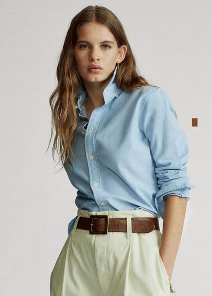American Blouses Designer For Women Polo Pony Blouses Womens Loose Lapel Neck Cotton Shirts Colorful Horse Embroidery Women Fashion Long Sleeved