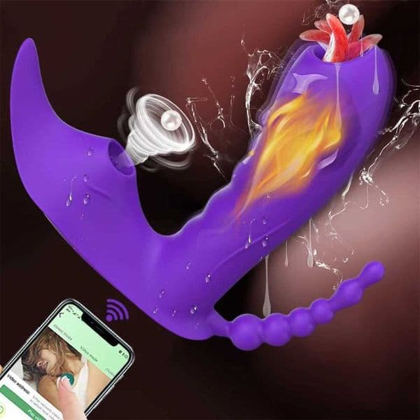 Wireless Remote Control 3 in 1 Bluetooth APP Dildo Vibrator Vagina Sucker Clitoris Stimulator Sex Toys for Women Couple Adult 18 Ha99