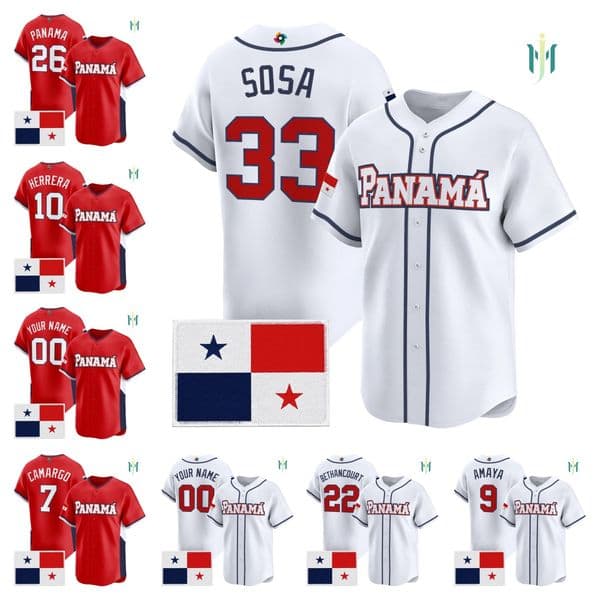 TEAM PANAMA 2026 WORLD BASEBALL CLASSIC Edmundo Sosa Ivan Herrera Johan Camargo Jose Ramos men's custom baseball jerseys - all stitched all size women kids