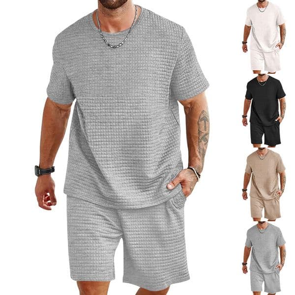 Casual Sports Suit Summer Loosefitting Ice Silk Shortsleeve Designer Hoodie And Designer T-shirt Men's Shorts Polo Twopiece Set Trendy And Quickdrying