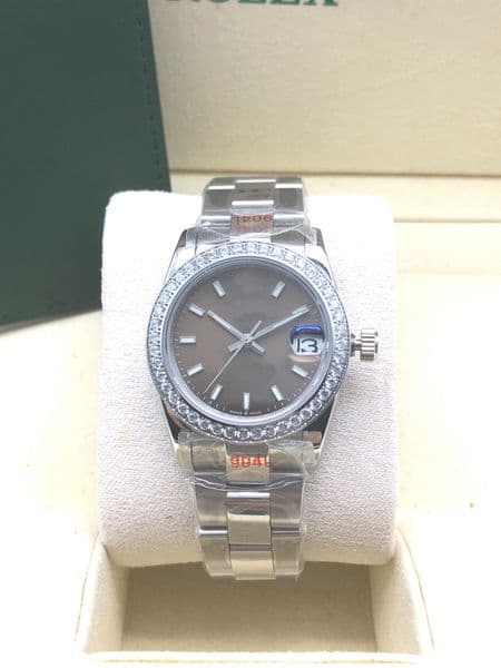 14 style Factory Maker Ladies Watch 31mm Dark Grey Dial Diamond Bezel 126234 126283 126200 Mechanical Automatic Stainless Steel Women's wrist Watches