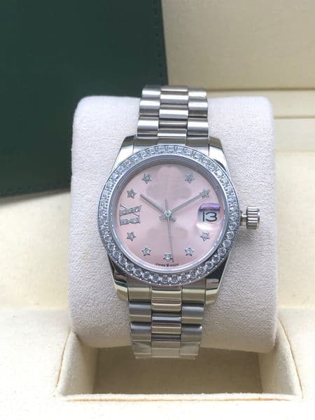 14 style Factory Maker Ladies Watch 31mm pink star Dial Diamond Bezel 126234 126283 126200 Mechanical Automatic Stainless Steel Women's wrist Watches Christmas gift