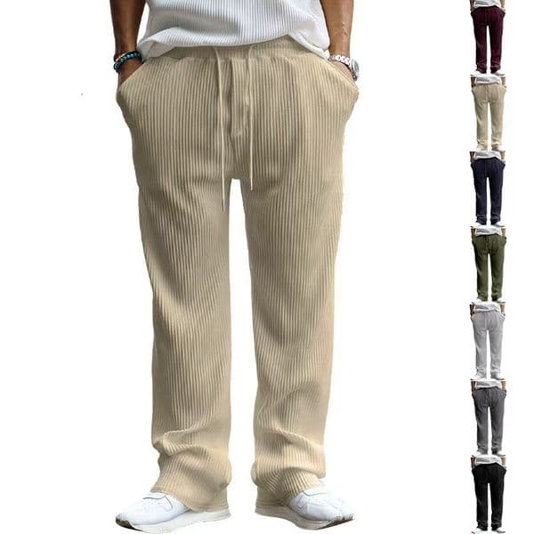 Essentials Shorts European And American Independent Essential Designer Shorts Shorts Spring Autumn Men's Casual Long Pants Loose Straight Pants Vertical Stripes
