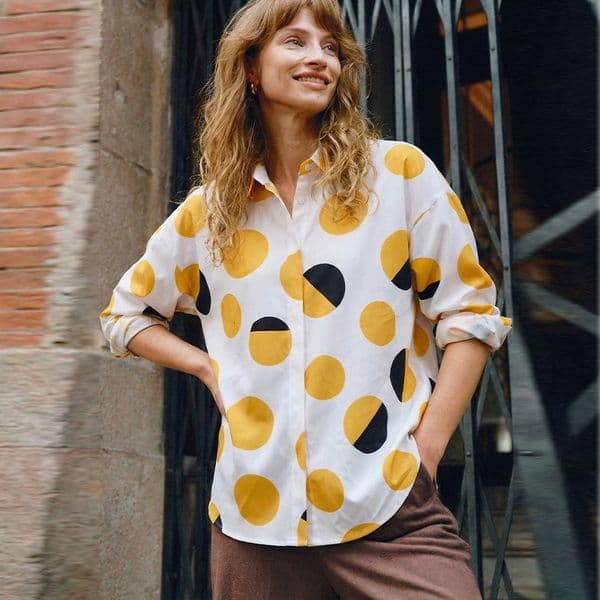 Independent Designer Hoodie European And American Fashion Polka Designer T-shirt Dot Shirt Polo New Longsleeve Shirt Cardigan Women's Clothing