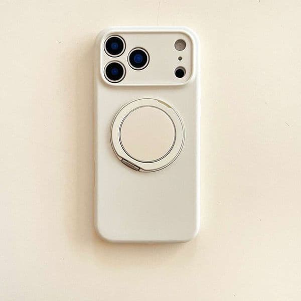360 Rotating Stand iPhone 17 Magnetic Liquid Silicone 16 Max Shockproof 15 Pro Case