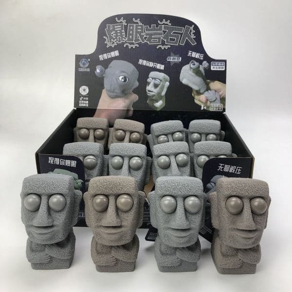 Hot Sale Funny Easter Squeezing Blowout Rock Man Fidget Toy Vent Sloth Hide Seek Stress Relief Squishies Doll Stress Busting Kid Gift