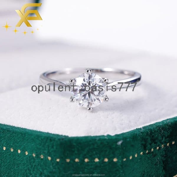 Fine Jewelry 10CT IGI Lab Grown Diamond White Gold Ring Classic Six Prongs D Color HPHT CVD Diamond Wedding Ring for Women Men