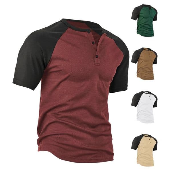 European And American Men's Spring Summer Polo Youth Sports Casual Polo Shirt Moisturewicking Designer T-shirt Loose Short Designer Hoodie Sleeve Henley Shirt