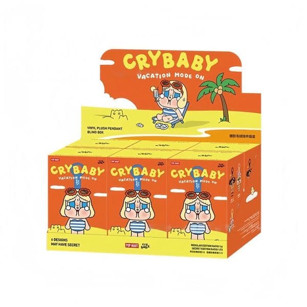 New Crybaby Vacation Mode OnCRYBABY Series Vinyl Plush Keychain Gift Blind Box Toy#W1