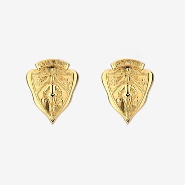 New Women Luxury 18K Gold Earrings Classic Designer Stud Earrings Fashion Elegant Stud Diamond Earrings High Quality Wedding Party Gift