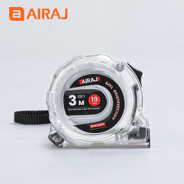 AIRAJ 3M 5M 7.5M Thickened Tape Measure Transparent Woodwork Ruler High Carbon Steel Meter Gauge Distance Measuring Tape Measuring Tool