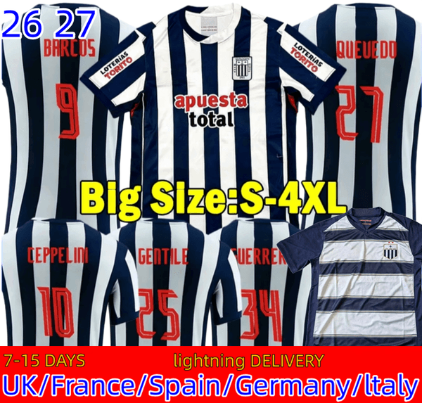 26 27 Alianza Lima Soccer Jerseys GUERRERO E.CASTILLO GAIBOR PENA 125th Anniversary Edition 2026 2027 J.CASTILLO CEPPELINI AQUINO LAVANDEIRA Football Shirt