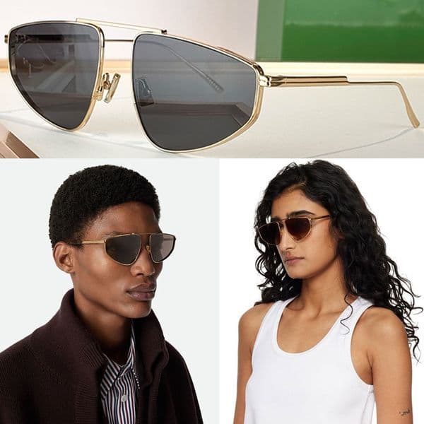 Classic Pilot Sunglasses BV1466 Men Outdoor Driving Glasses for Women Fashion Evening Party Sunglasses Lens UV Protection Metal Rectangular Frame with box