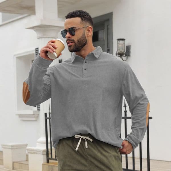 European And American Spring And Autumn Polo Men's Longsleeve Designer Hoodie Collar Polo Shirt Swea Designer T-shirt Base Layer