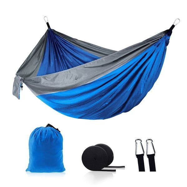 106*55inch Outdoor Hammock Camping Swing Hanging Bed Nylon Hammocks With Tree Straps Carabiners 43 Colors Outside Indoor Hiking Beach Backpack Travel W0431