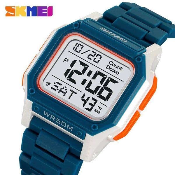 SKMEI 2264 Fashion Men's Electronic Watch Calendar Alarm Clock LED Luminous Waterproof Men Digital Wristwatch reloj hombre
