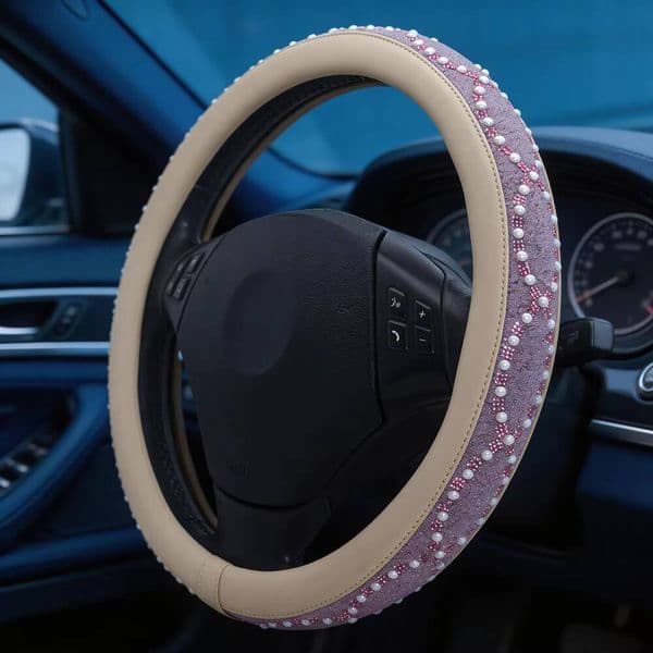 Luxury Rhinestone Steering Wheel Cover, Suitable for Upgrading High-End Car Interiors