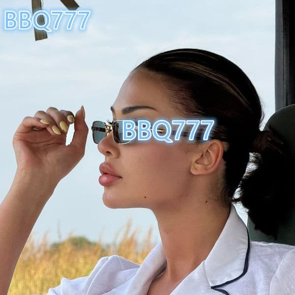 Luxury Brand Sunglasses Women Fashion Unique Small Frame Sun Glasses Trendy Metal Frame Cool Rectangle Eyewear Metal