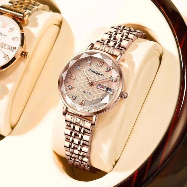 POEDAGAR High Quality Women Watch Stainless Steel Exquisite Wristwatch Bracelet Waterproof Luminous Elegant Ladies Watches Reloj
