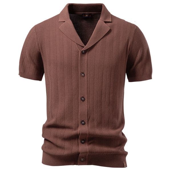 Polo Spring/summer New Fashion Business Polo Shirt Hoodie Men's Shortsleeve Shirt Knit Cardigan