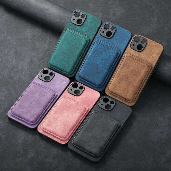 iPhone 17 Magsafe Phone Case Solid Color Precision Hole Apple 16 Pro Card Holder Magnetic Protective Cover