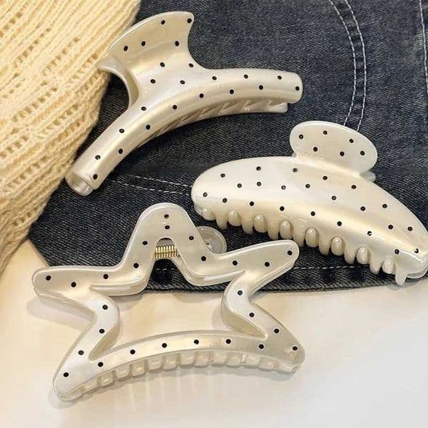 Dot Polka Versatile Feminine Shark Clip Fashion Sweet Hair Accessories H260317