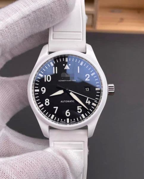 Mysterious Code 41mm Ceramic Pilot Automatic Sports Watch Men Air Force Mechanical Wristwatches Clocks