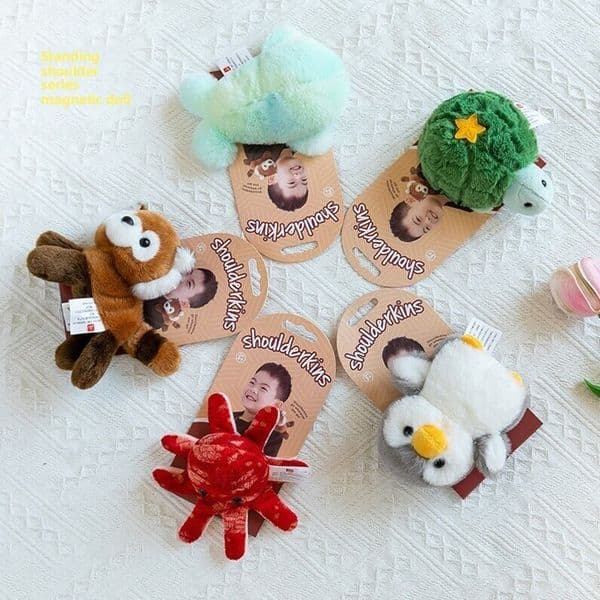 Magnetic Suction Doll Standing Series Plush Toys Penguin Panda Unicorn Children's Gift Pretend Play