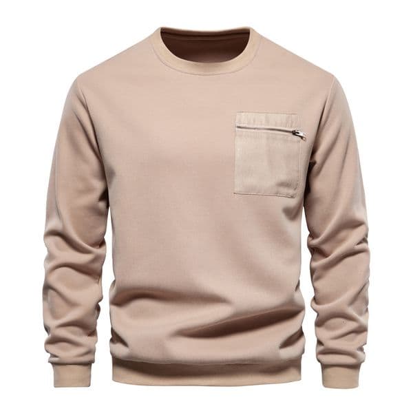 Hoodie Autumn New Long Sleeve Solid Color Swea Trendy Shirt Men's Polo Loose Casual Crew Neck Swea Men's Clothing