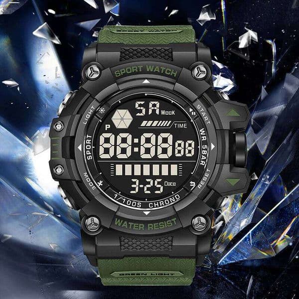 LIGE FOXBOX Casual Sports Electronic Man Watch Outdoor Dual Digital Display Fashion Wristwatch Waterproof Alarm Military Watches