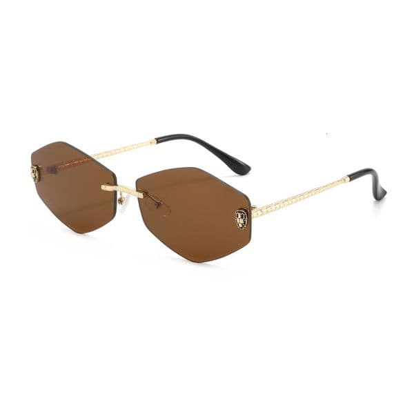 New snake-head polygonal frameless sunscreen sunglasses, popular on Instagram, high-end sunglasses
