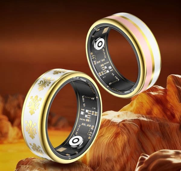 2026 New Smart Ring for Men Women,Heart Rate Blood Oxygen Stress Sleep Monitoring, Gesture, 5ATM Waterproof Fashion Rings Gift