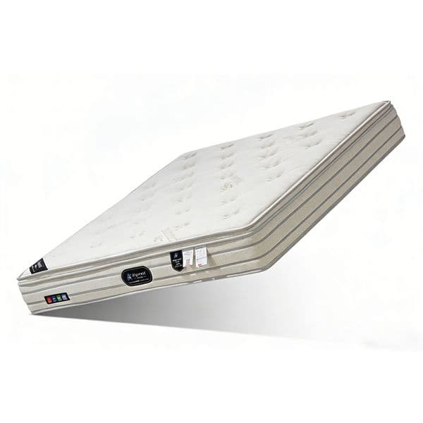 Elegant 25 CM Tuffeel Layered Memory Foamed Beige Bed Mattress Featuring Comfortable Linen Blend Material