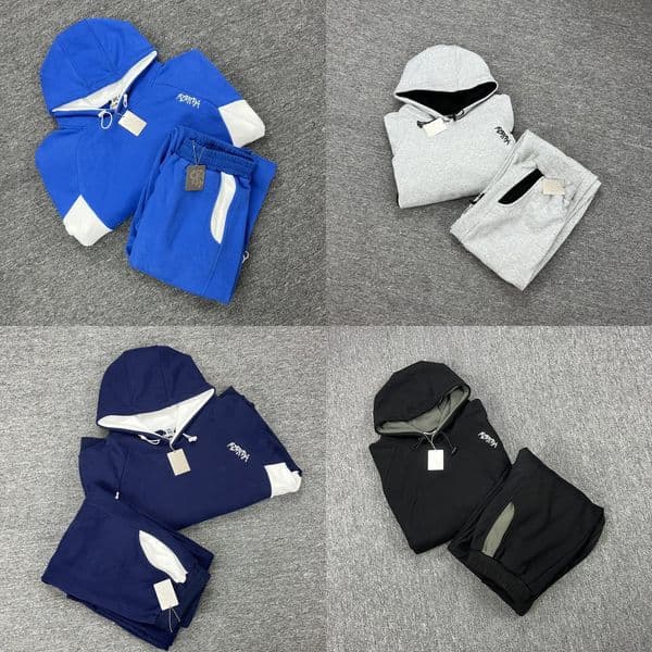 Mertra Windbreaker Master Quality Tracksuit Street Embroidered Letter Patchwork Color-Block Hooded Sweatshirt Fleece-Lined Unisex Couple Casual Set 10a