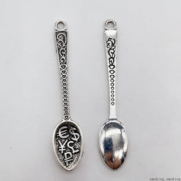 Dabber Dab Wax Tool USD Dollar EUR GBP CNY RMB Coin Symbol Mini Tools Metal Waxy Dry Herb Herbal Spoon for Sniffer Snorter Snuff Smoking Silver