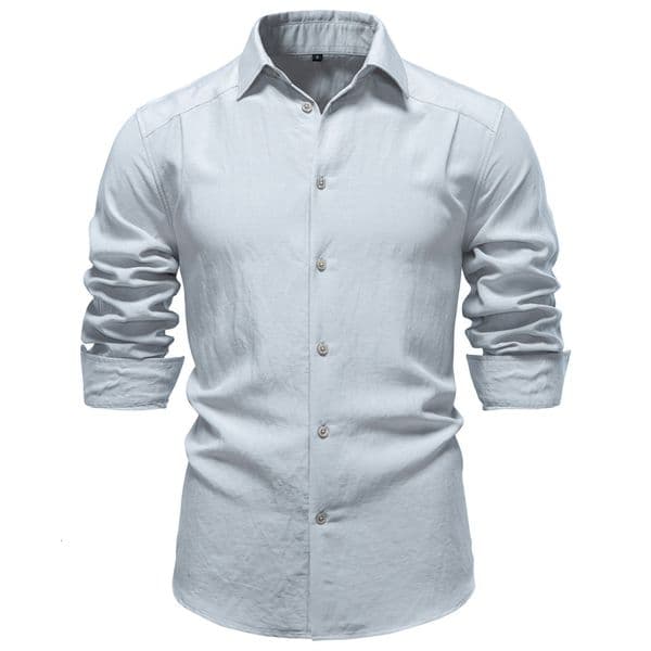 Spring New European Hoodie Size Business Shirt For Men Casual Old Money Style Shirt Polo Wrinkled Long Sleeve Shirt For Men