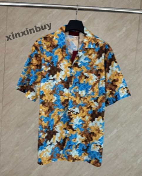 xinxinbuy Men designer Tee t shirt 2026 Double letters jacquard olive green short sleeve women white yellow blue black green M-2XL