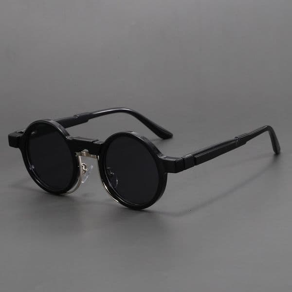 New Steampunk Round Personality Hip Hop Trendy Internet Celebrity Same Style Sunglasses Fashion Glasses