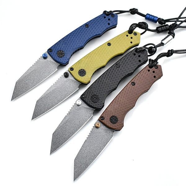 BM 290BK Mini Folding Knife 2.36'' M4 Steel Blade Aviation Aluminum Handle Outdoor Camping Tactical Pocket Knife Pocket Clip