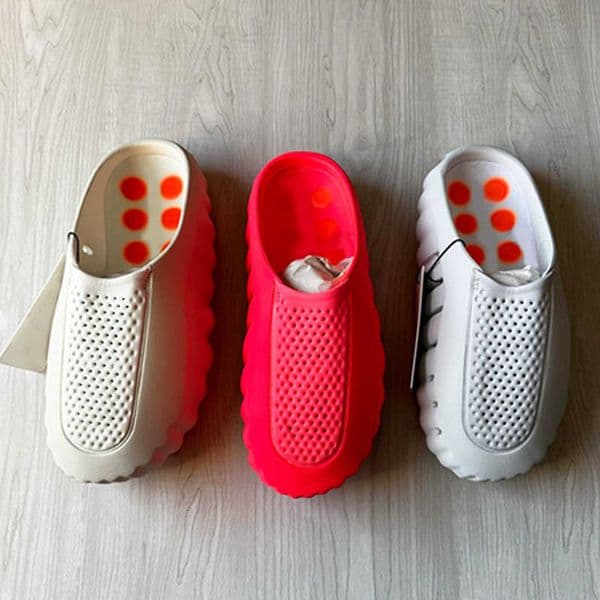 Designer Slide Mind 001 Womens Rubber Slides Summer Pregame Mules Cotton Slippers White Black Chrome Light Smoke Grey 1049