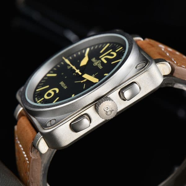 Fashion Bell Brand Wrist Watches Man Male Multifunctional Automatic Mechanical Big Dial Style Leather Strap Logo Luxury Clock BR07