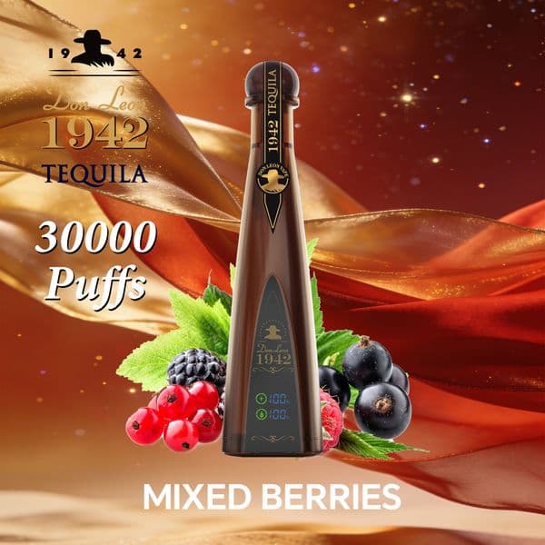 EU Warehouse Don Leon 1942 Tequila Vape 30K Puffs Disposable Ecigarette - 30000 Puffs with LED Screen & Dual Mesh Coil - No Tax Fast Delivery