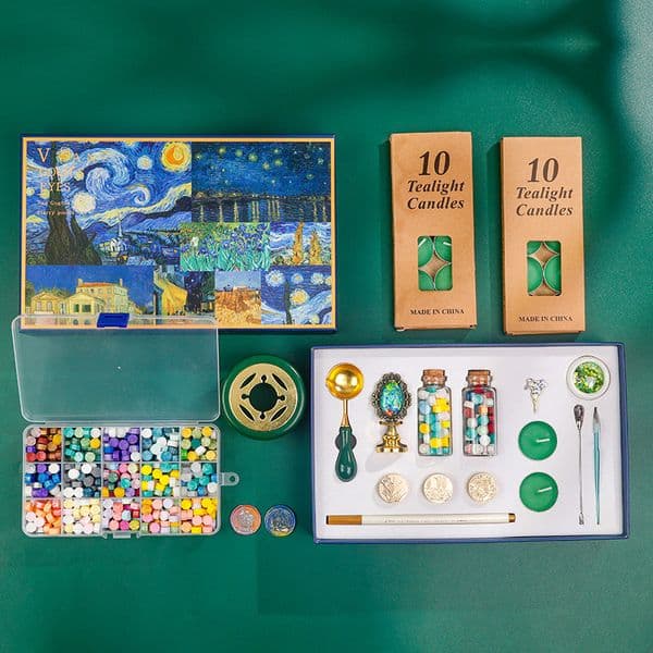 Bestseller Full Wax Beads Stamp Head Cheap Base Plate Candle with Melting Pot Set Envelope Sealing for Beginners ddmytues