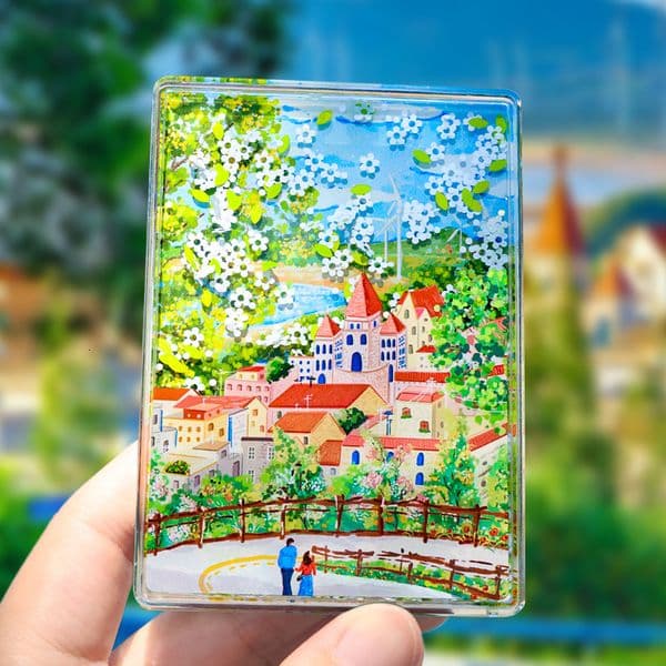 Bestseller Fujian Fuzhou Pingtan Island Quicksand AR Cultural and Creative Magnetic Travel Building City Tourist Refrigerator Magnet ddmytues