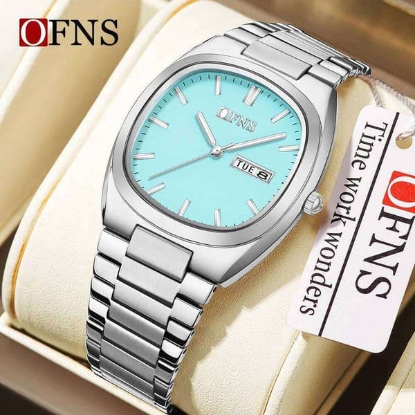 OFNS New 1566 Double Calendar Waterproof Night Light Women's Niche Business Quartz Watch