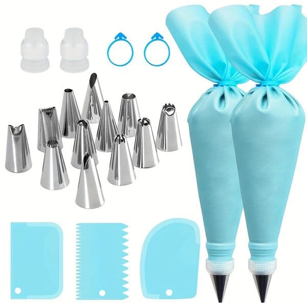 Versatile Kitchen Accessories: Comprehensive Cake Making Toolkit w/ Various Decorative Pieces